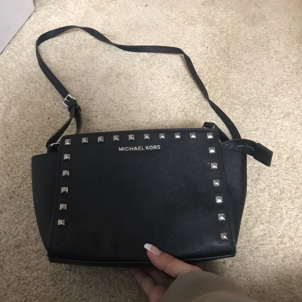 Michael Kors studded black crossbody